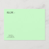 ITALIAANSE KITCHEN, RESTAURANSE ONTVANGER UITNODIGING BRIEFKAART (Achterkant)