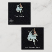 ITALIAANSE KITCHEN, RESTAURANT Black Vierkante Visitekaartje (Voorkant / Achterkant)