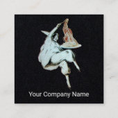 ITALIAANSE KITCHEN, RESTAURANT Black Vierkante Visitekaartje (Achterkant)