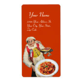 ITALIAANSE KITCHEN RESTAURANT CHEF ETIKET (Voorkant)