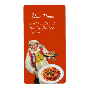 ITALIAANSE KITCHEN RESTAURANT CHEF ETIKET