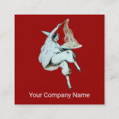 ITALIAANSE KITCHEN, RESTAURANT Red Vierkante Visitekaartje (Achterkant)