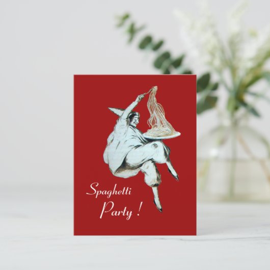 ITALIAANSE KITCHEN, RESTAURANT rood Briefkaart (Staand voorkant)