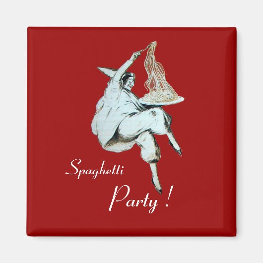 ITALIAANSE KITCHEN, RESTAURANT rood Magneet (Voorkant)