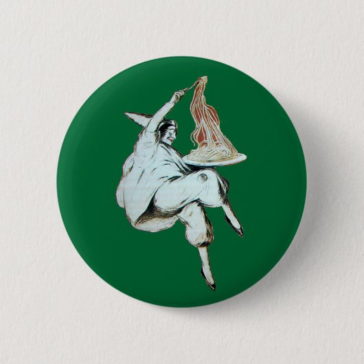 ITALIAANSE KITCHEN, RESTAURANT rood Ronde Button 5,7 Cm (Voorkant)