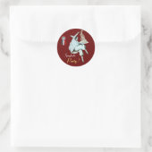 ITALIAANSE KITCHEN, RESTAURANT rood Ronde Sticker (Tas)