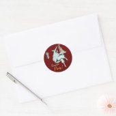 ITALIAANSE KITCHEN, RESTAURANT rood Ronde Sticker (Envelop)