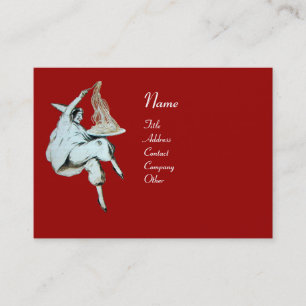 ITALIAANSE KITCHEN, RESTAURANT rood Visitekaartje