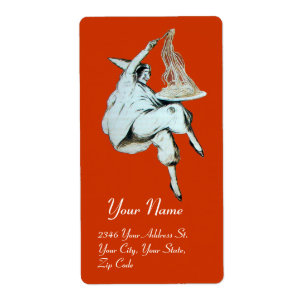 ITALIAANSE KITCHEN, RESTAURANT sinaasappel Etiket