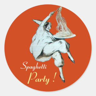 ITALIAANSE KITCHEN, RESTAURANT sinaasappel Ronde Sticker