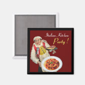 ITALIAANSE KITCHEN, rood Magneet (Voorkant / Achterkant)