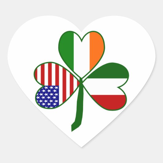 Italiaanse Klaver Hart Sticker (Voorkant)