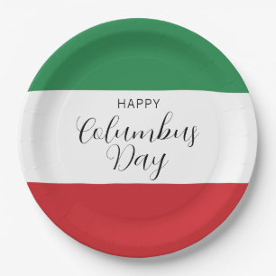 Italiaanse Kleuren Columbusdag Papieren Bordje