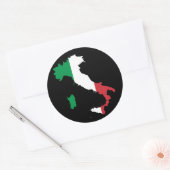 Italiaanse kleuren op de voet ronde sticker (Envelop)