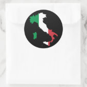 Italiaanse kleuren op de voet ronde sticker (Tas)