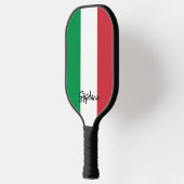 Italiaanse kleurenstreepjes op maat pickleball paddle (Links)
