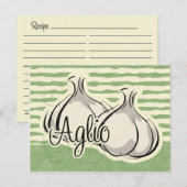 Italiaanse knoflook-ontvangstkaart briefkaart (Voorkant / Achterkant)