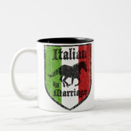 Italiaanse koffiemok door huwelijk tweekleurige koffiemok