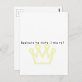 Italiaanse koning briefkaart (Voorkant / Achterkant)