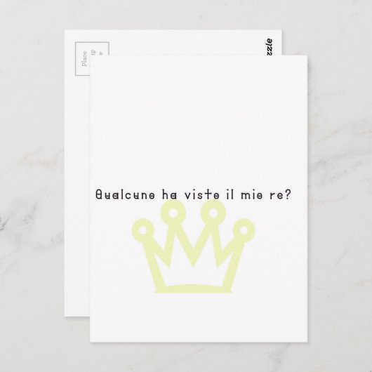 Italiaanse koning briefkaart (Voorkant / Achterkant)