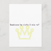 Italiaanse koning briefkaart (Voorkant)