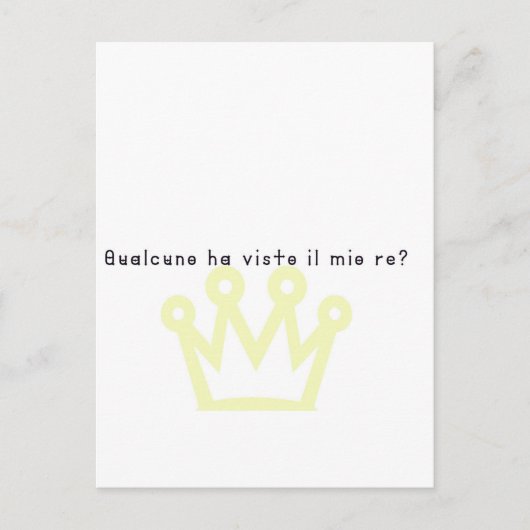 Italiaanse koning briefkaart (Voorkant)