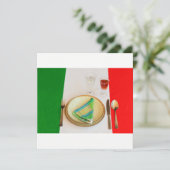 italiaanse    kookuitnodigingskaart kaart (Staand voorkant)