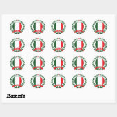 Italiaanse krans ronde sticker (Vel)