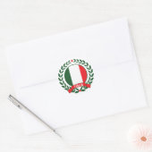Italiaanse krans ronde sticker (Envelop)