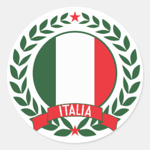 Italiaanse krans ronde sticker