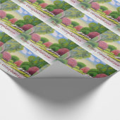 Italiaanse krant "Birthday Cherry Green Landscape  Cadeaupapier (Hoek)