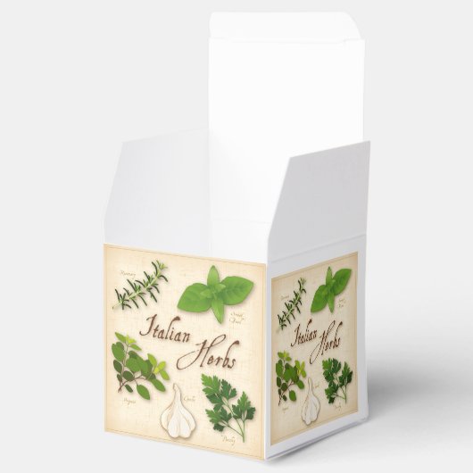Italiaanse kruiden Favor Box Bedankdoosjes (Geopend)
