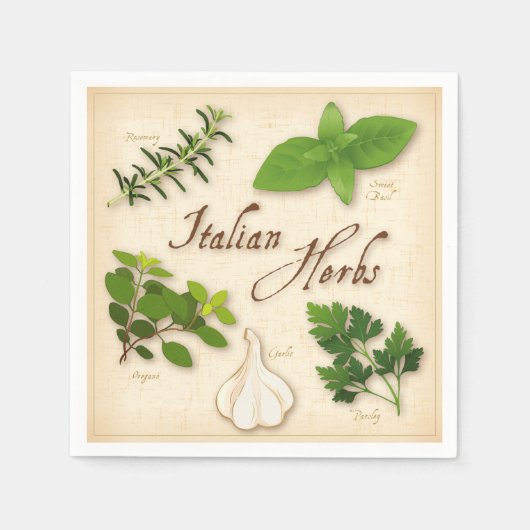 Italiaanse kruiden Napkins Servet (Voorkant)