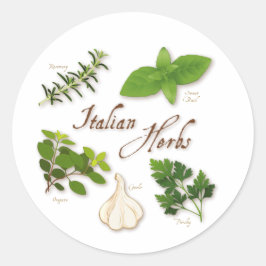 Italiaanse kruiden ronselaars ronde sticker