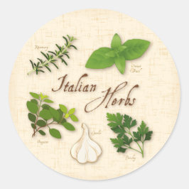 Italiaanse kruiden ronselaars ronde sticker