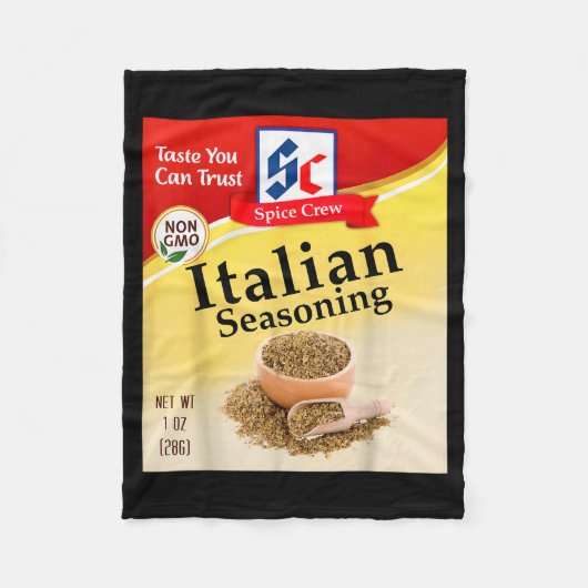 Italiaanse kruidenmengeling Condiment Kledingstuk Fleece Deken (Voorkant)