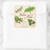 Italiaanse kruidenticker vierkante sticker (Tas)