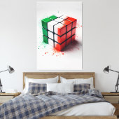 Italiaanse kubus canvas afdruk (Insitu (Slaapkamer))