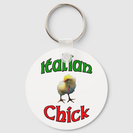 Italiaanse kuiken met Horn Sleutelhanger (Voorkant)