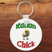 Italiaanse kuiken met Horn Sleutelhanger (Voorkant)