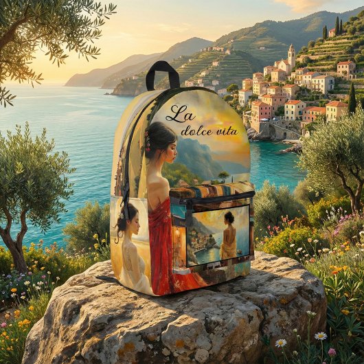Italiaanse Kunst Romantisch Vrouwelijk Bedrukte Rugzak