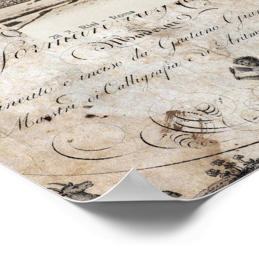 Italiaanse kunst van het oude Rome Coliseum Poster (Hoek)