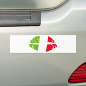 italiaanse kus bumpersticker (Op auto)