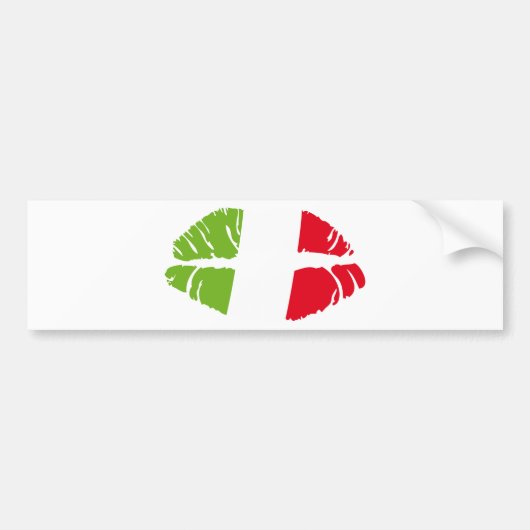 italiaanse kus bumpersticker (Voorkant)