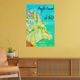 Italiaanse kust Italië wanddecoratie 11" X 14" pos Poster