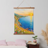 Italiaanse Kust Kunst Hangend Wandkleed (Slaapkamer)
