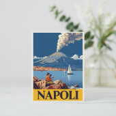 Italiaanse kust Napels Vesuvius Kunstwerk Briefkaart (Staand voorkant)