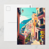 Italiaanse kust van Amalfi Briefkaart (Voorkant / Achterkant)