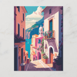 Italiaanse kust van Amalfi Briefkaart