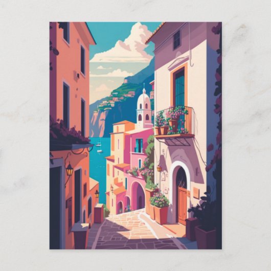 Italiaanse kust van Amalfi Briefkaart (Voorkant)